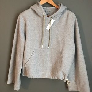 J. Crew Cropped Gray Sweatshirt NWT
